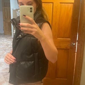 Zara faux leather vest